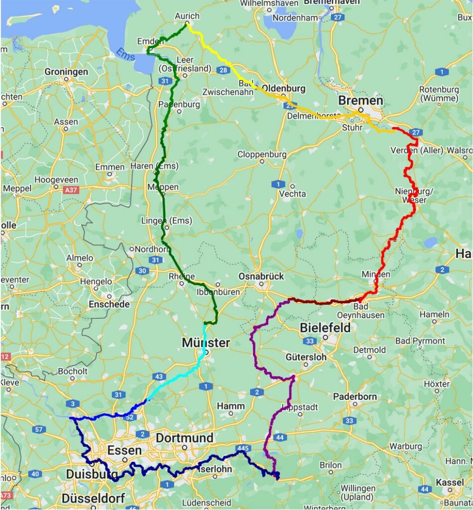 Karte der Tour